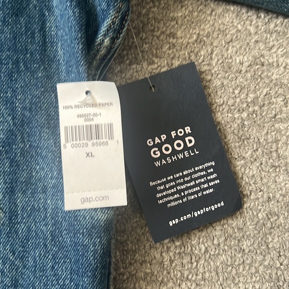 NWOT GAP 1969 Mens Denim Jacket Distressed Indigo Size XL - Picture 12 of 15